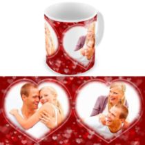 Два сердца. Чашка для влюбленных, на 8-е марта, ко Дню Святого Валентина.
