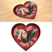Любимой девушке. Фотопазл в форме сердца.