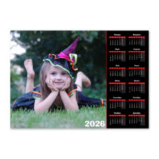 Горизонтальный чёрный. Календарь-постер