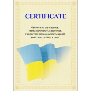 Сертифікат тип 10 російська мова